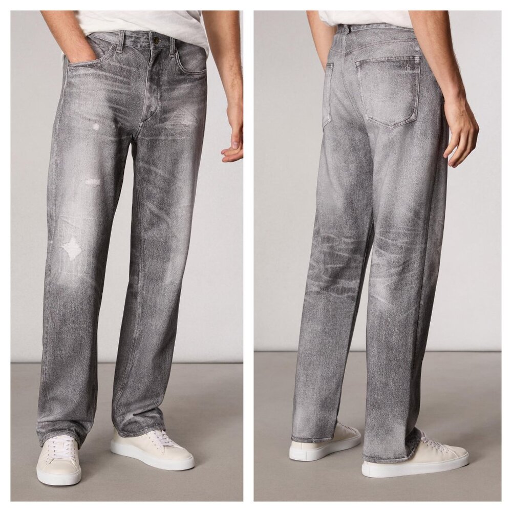 Men's rag & bone rbMIRAMAR Fleece Fit 4 Pant 29 Greyscale